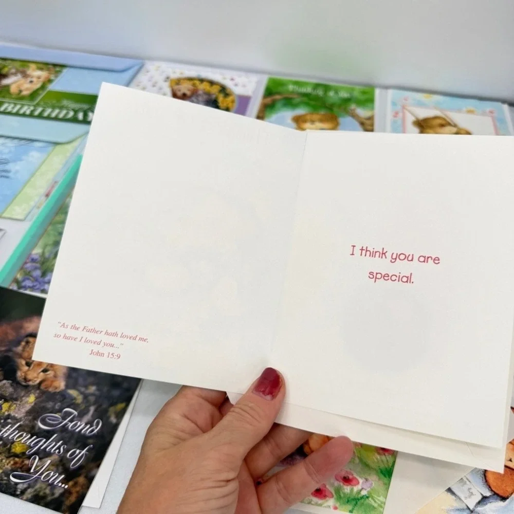 Greeting Cards Mixed Lot Animal Bear Cat Dog Stationery Occasion Ephemera
